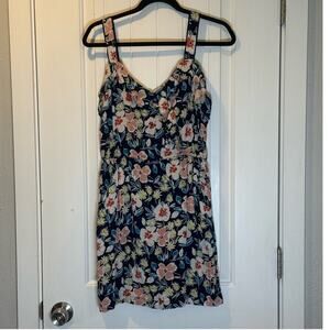 GAP Navy and Pink Floral Mini Dress size Medium